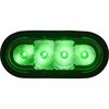 Buyers Products 6 Inch LED Oval Strobe Light with Green LEDs and Clear Lens SL62GO